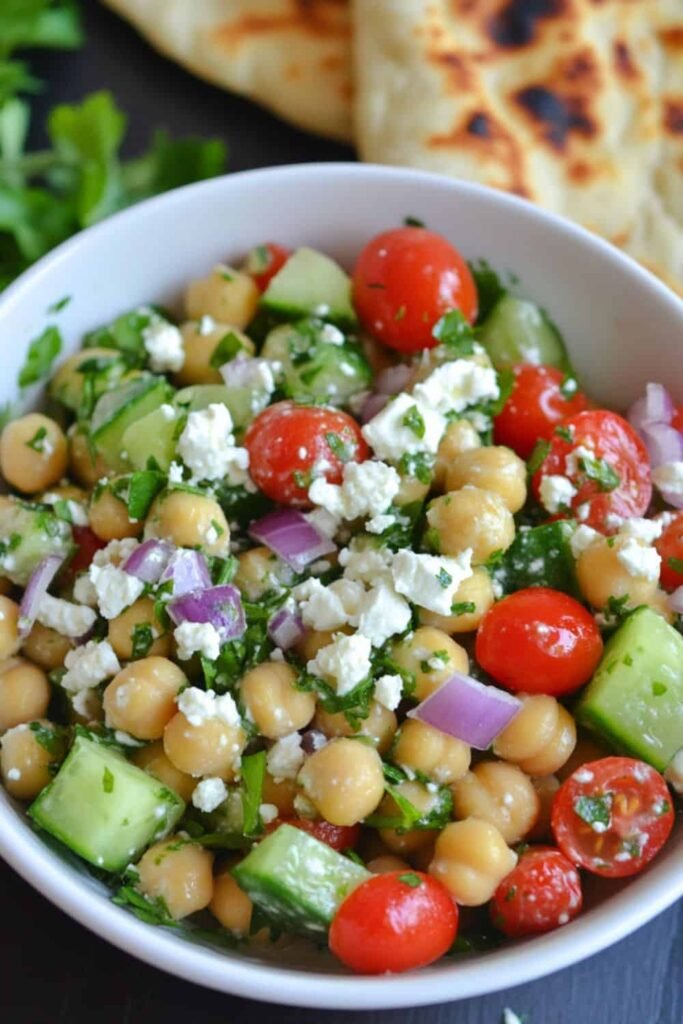 chicken salad with feta and olives
