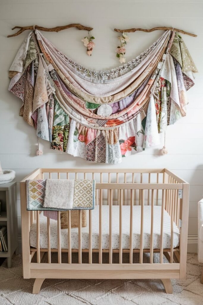 diy fabric wall hang