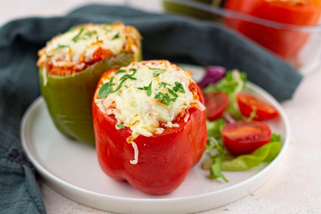 ground turkey stuffed peppers