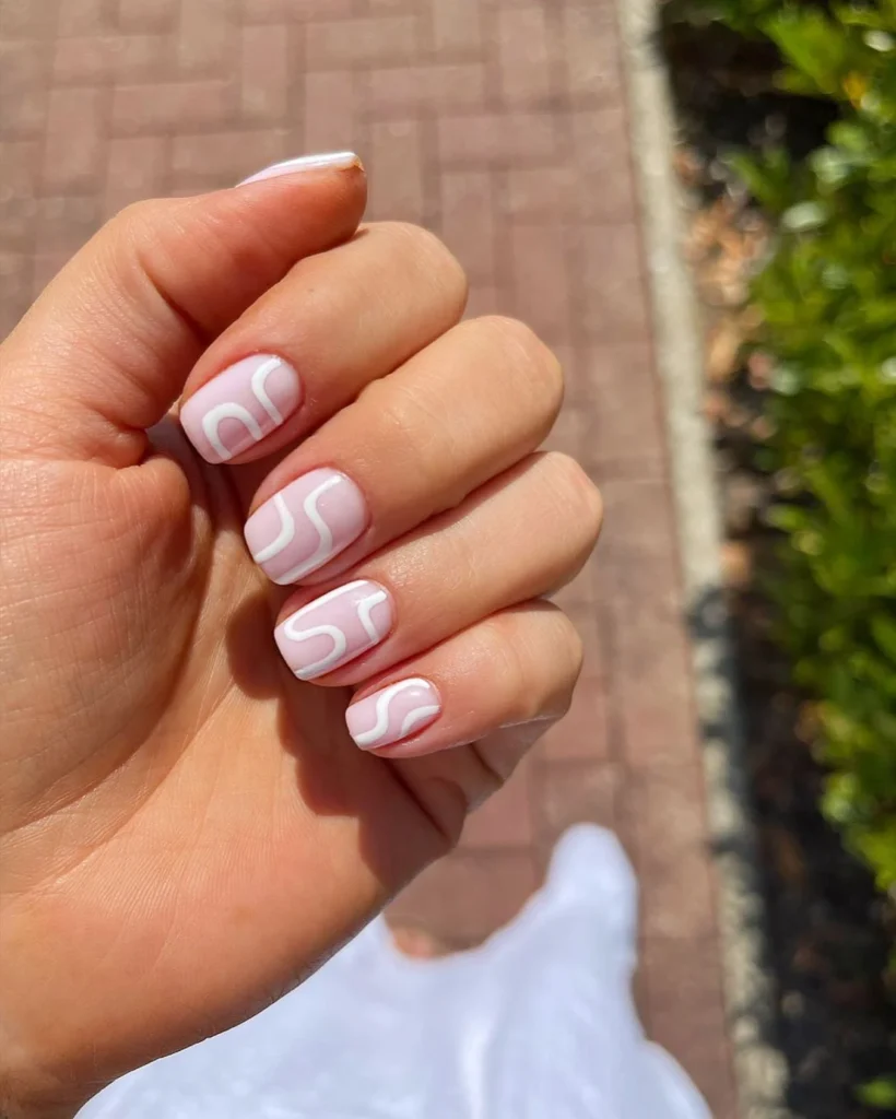 Short Light Pink Pastel Nails