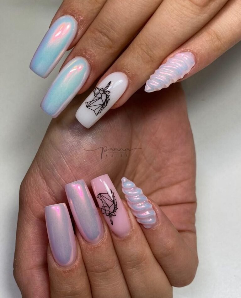 20+ Whimsical, Iridescent, and Totally Magical: Unicorn Nail Inspo You’ll Obsess Over