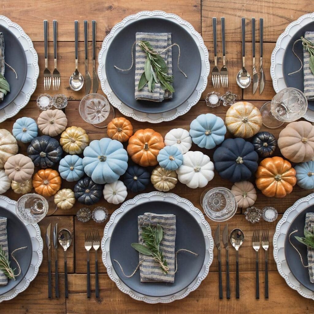 Multicolor Ceramic Painted Pumpkins