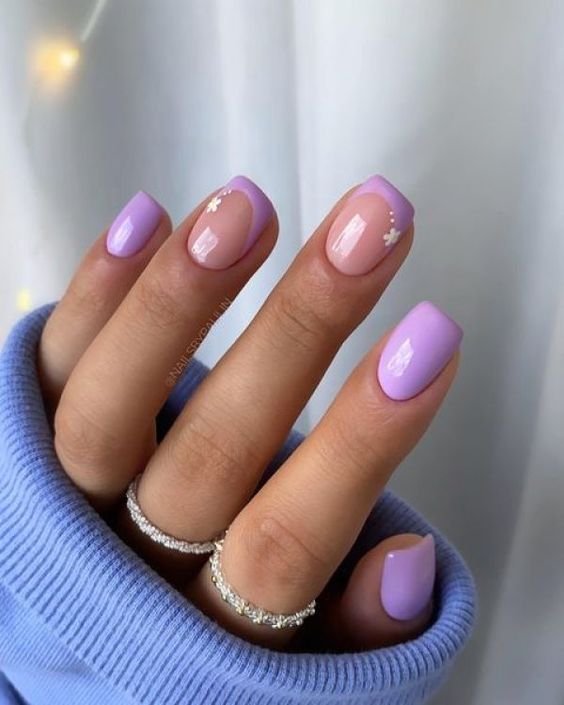 sweet spring nails lilac spring nails