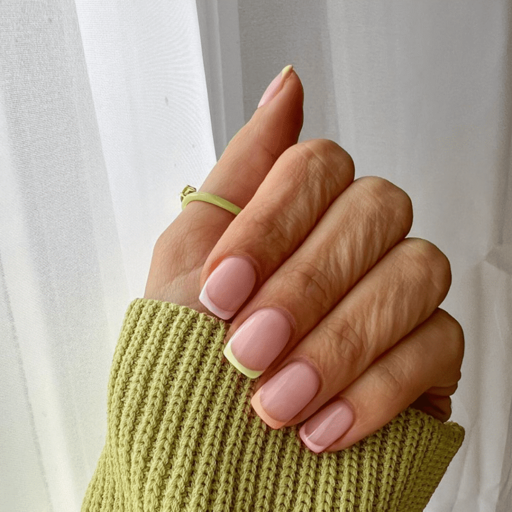 sweet spring pastel french tips