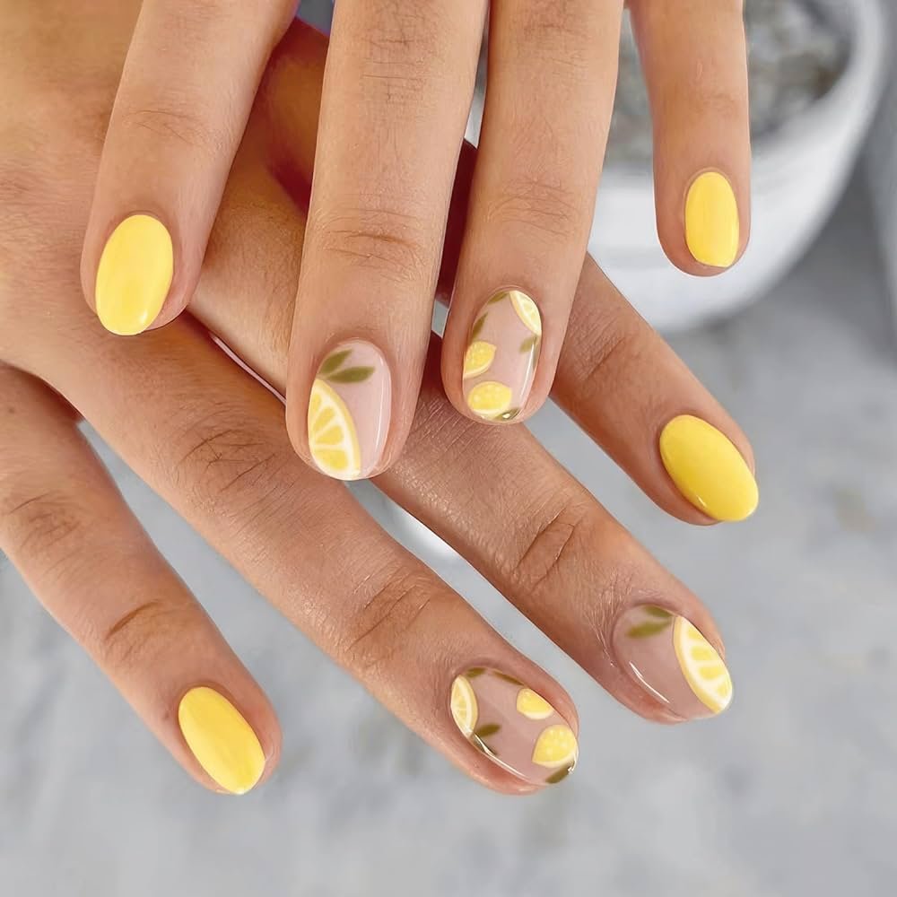 Lemon Yellow Nails