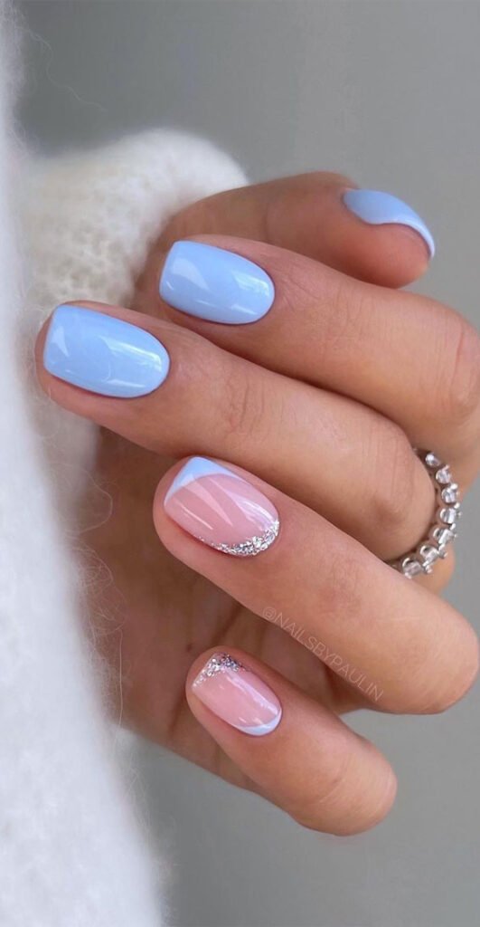 Pastel Blue Nails