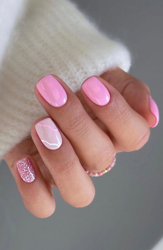 Short Nail Ideas - Baby Pink