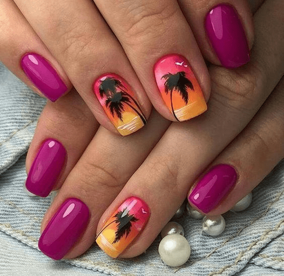Dark Pink palm