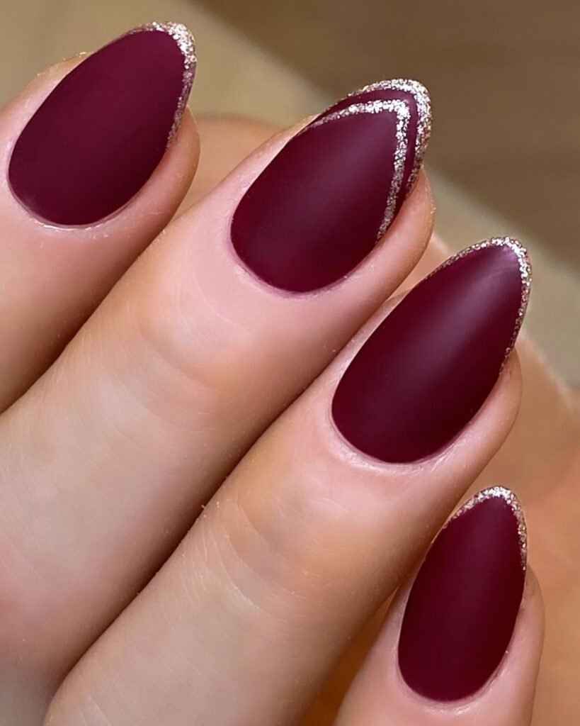 glitter burgundy