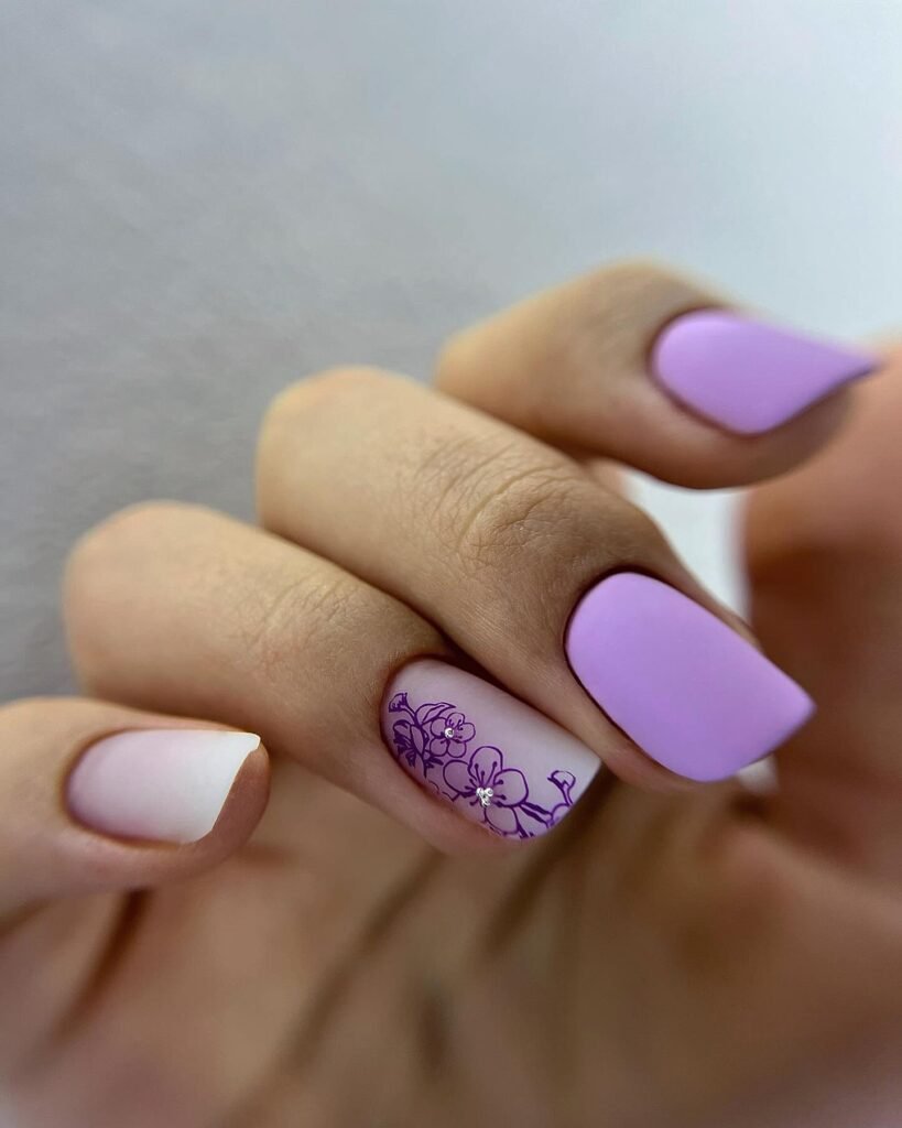 lilac nails