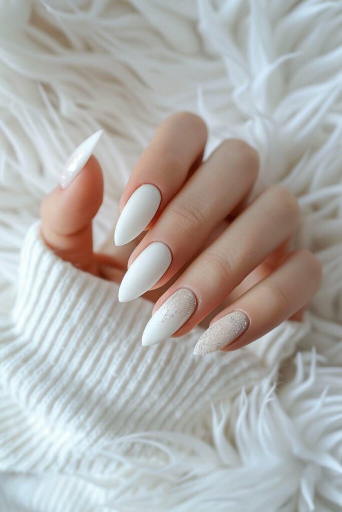 White Matt Nails