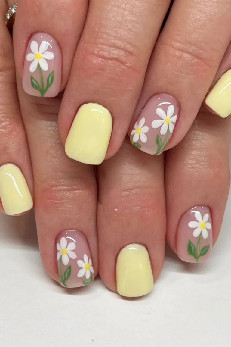 Sunny Yellow Manicure ideas you will love.